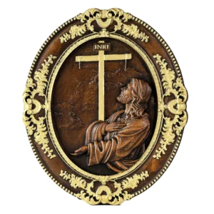 Jesus Agony in the Garden Wood Carving, Home Wall Religious Pendant Decoration