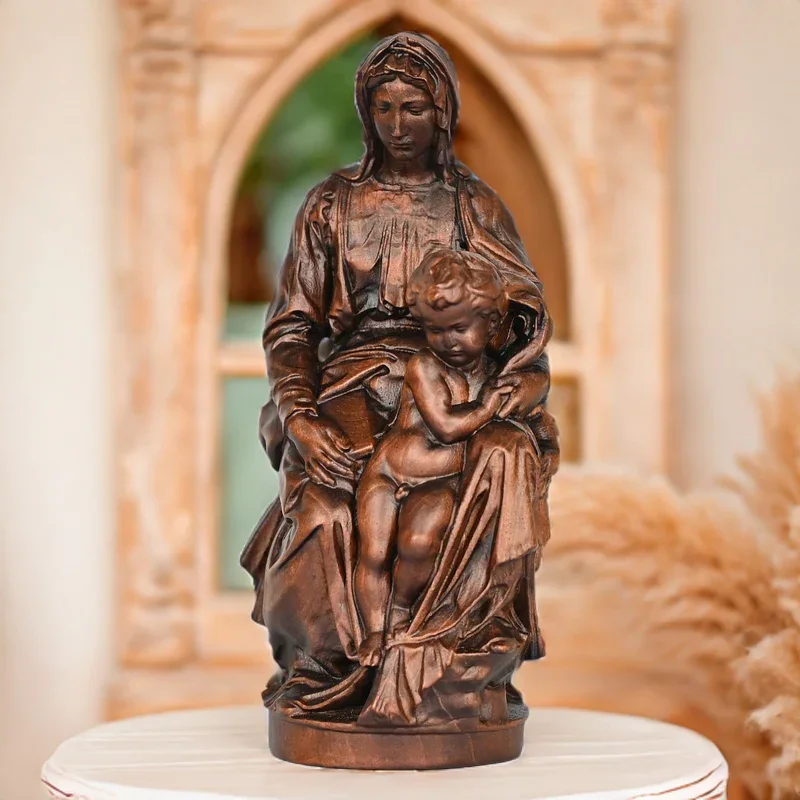 Bruges Madonna Statue: Hand-Carved Beechwood, Woven With Faith and Story - Image 2