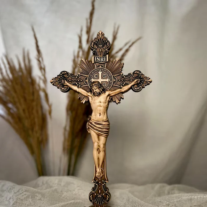 St. Benedict Crucifix: Maple Wood, Divine Protection, & the Story of Redemption - Image 2