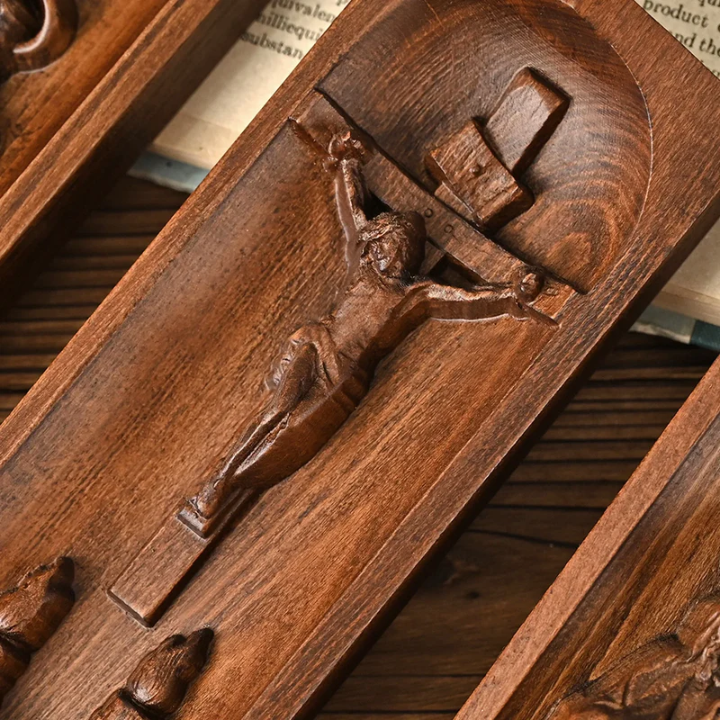 Beech Wood Holy Family Altar Decor - Handcrafted Christian Prayer Desktop Gift - Image 9