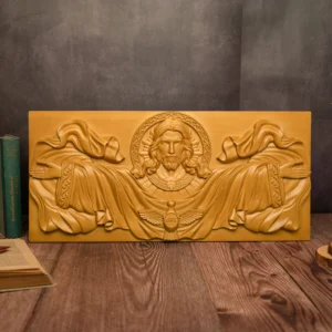 22.75" Jesus Christ, Holy Spirit Wood Carved