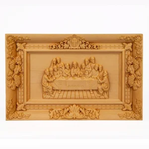 Limited: Southern European boxwood Jesus Last Supper - Religious Vatican Christian Wall Art Sculpture