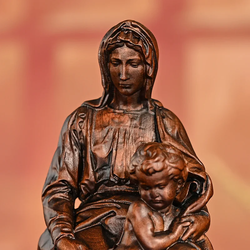 Bruges Madonna Statue: Hand-Carved Beechwood, Woven With Faith and Story - Image 4