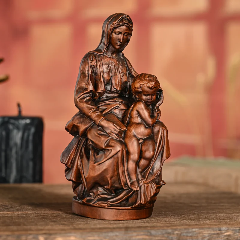 Bruges Madonna Statue: Hand-Carved Beechwood, Woven With Faith and Story - Image 5