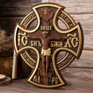 Orthodox Crucifixion Wood Sculpture - Remembering the Significance of Jesus' Crucifixion