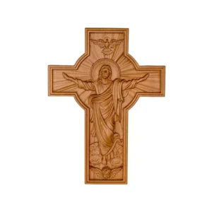 BGCOPPER Ascension of Jesus wood carving cross —The best gifts for Easter
