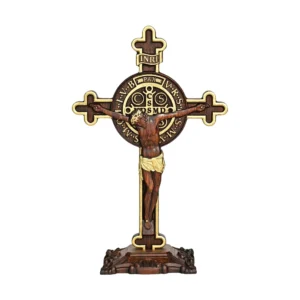 The Redemption of Christ and the Protective Oath of Saint Benedict Double-sided engraved cross