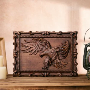 Hand-Carved Beech Wood Eagle Art: For the Bold & Spirited