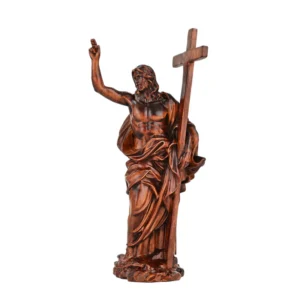 Jesus Resurrection Cross Round Sculpture Tabletop Decoration