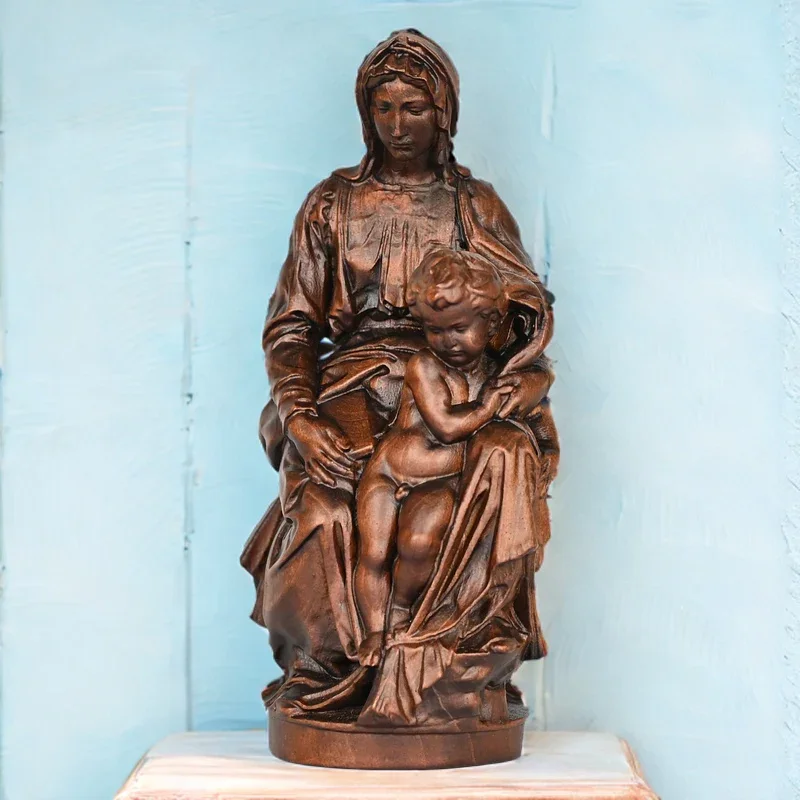 Bruges Madonna Statue: Hand-Carved Beechwood, Woven With Faith and Story - Image 3
