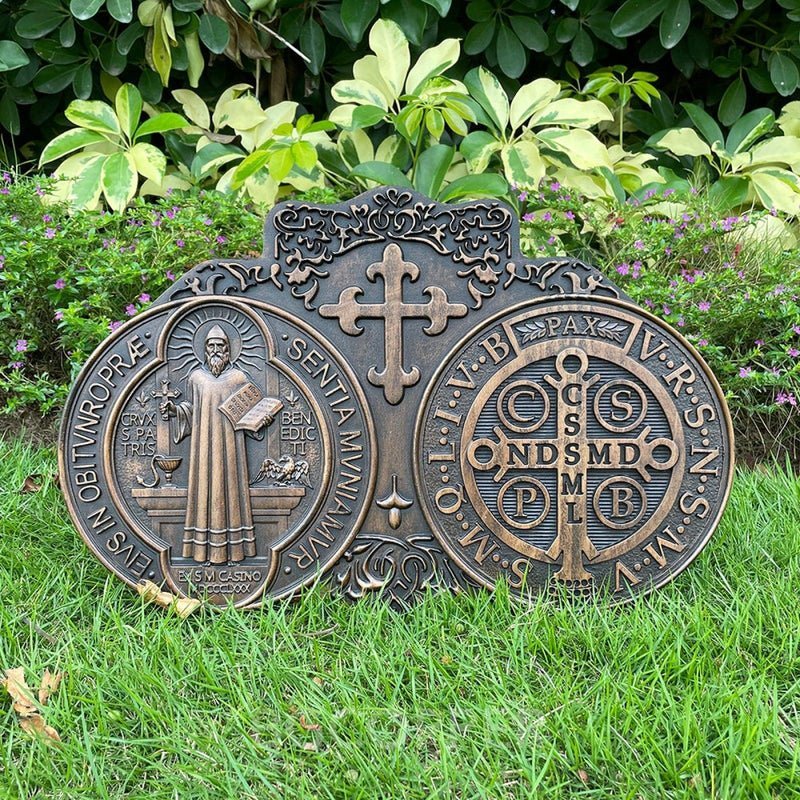 St. Benedict's Exorcism Medal Christian Exorcism Plaque - Wall Decor - Image 4